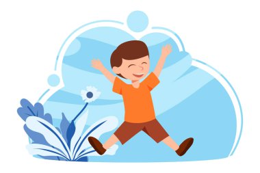 Çocuk Günü Düz Tasarım Çizimi