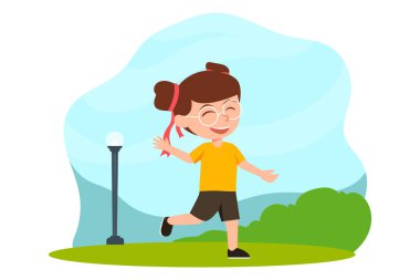 Çocuk Günü Düz Tasarım Çizimi