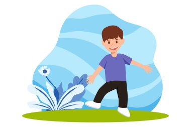 Çocuk Günü Düz Tasarım Çizimi