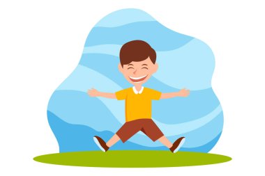 Çocuk Günü Düz Tasarım Çizimi