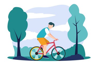 Haftasonu Etkinliği Düz Tasarım Çizimi