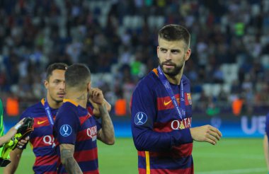 La Liga kulübü Barcelona Gerard Pique 'de forma giyen İspanyol profesyonel futbolcu.