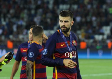 La Liga kulübü Barcelona Gerard Pique 'de forma giyen İspanyol profesyonel futbolcu.