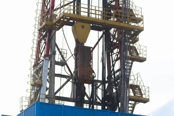 Equipamento Petróleo Durante Operação Diurna — Fotografia de Stock