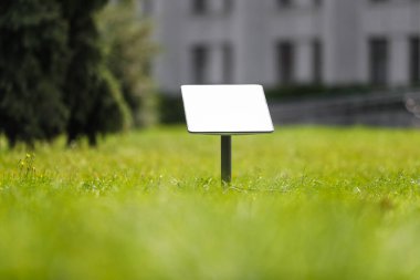 Gün boyunca parkın çimlerinde yıldız linki tabanlı uydu (uydu internet takımyıldızı)