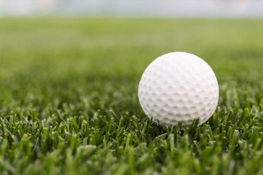 Yeşil çimlerde golf oynamak için oyun topu