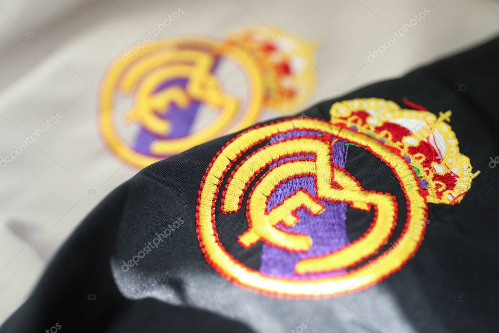 Real Madrid emblem on fabric