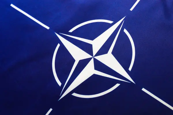 Flag Military Organization Nato North Atlantic Treaty Organization Лицензионные Стоковые Изображения