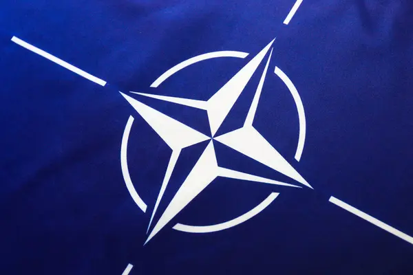 Flag Military Organization Nato North Atlantic Treaty Organization Стоковое Изображение