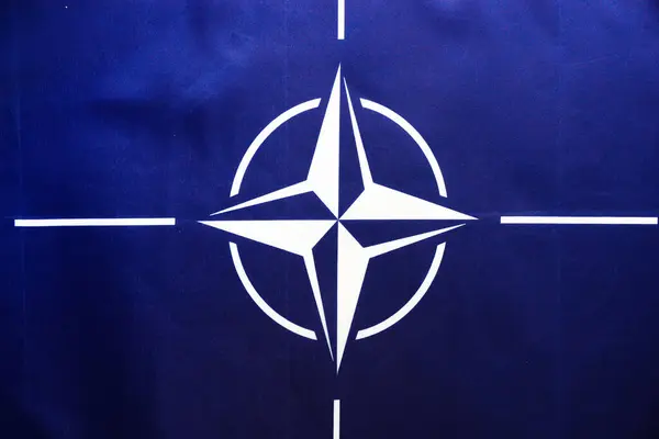 Flag Military Organization Nato North Atlantic Treaty Organization Лицензионные Стоковые Фото