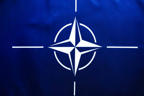 Flag Military Organization Nato North Atlantic Treaty Organization Лицензионные Стоковые Изображения