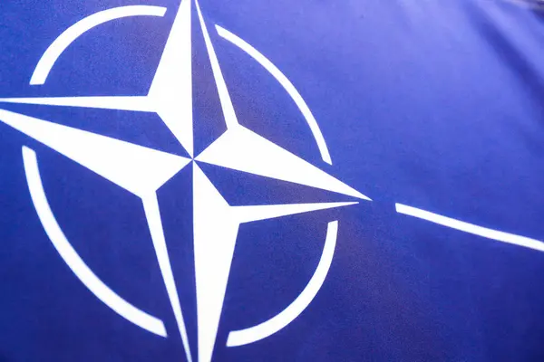 Flag Military Organization Nato North Atlantic Treaty Organization Стоковая Картинка