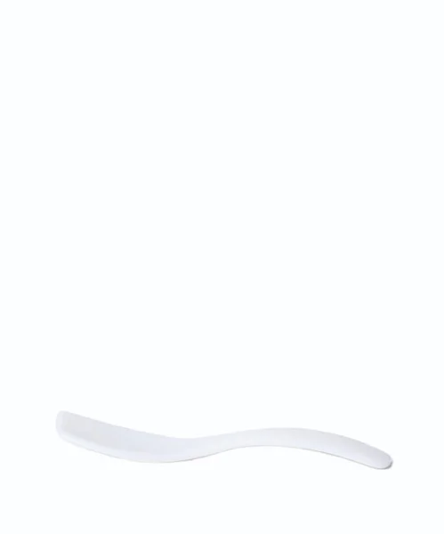 Espatula Plástico Cor Branca Ondulado — Fotografia de Stock