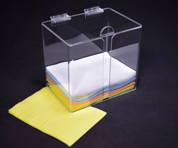 dispensador de servilletas de acrilico transparente con tapa 