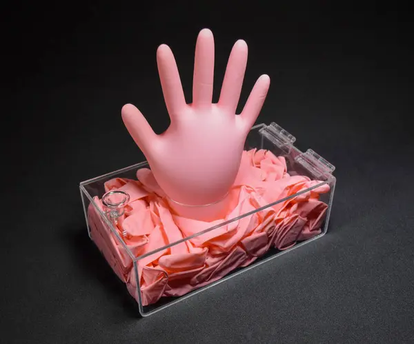 dispensador de guantes de acrilico con tapa 