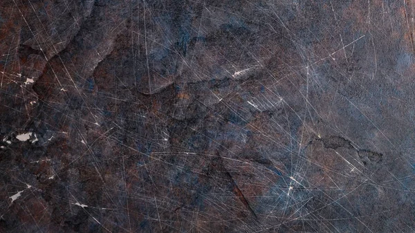 深色抽象背景的刮痕表面 淡淡的油漆质地 Grunge表面复古背景 — 图库照片