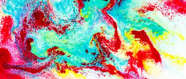 流体艺术 在液体上有多种颜色的抽象背景 潮流背景 — 图库照片