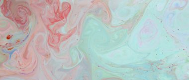 Soyut akışkan sanat arkaplanı ve soluk renkler. Çok renkli sıvı yüzey