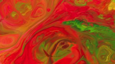Colorful ink movements. Fluid art drawing video, abstract acrylic texture with colorful waves