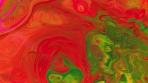 Des Mouvements Encre Colorés Vidéo Dessin Art Fluide Texture Acrylique — Video