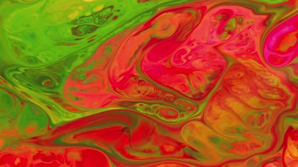 カラフルなインクの動き 流体芸術描画ビデオ カラフルな波と抽象的なアクリルテクスチャ — ストック動画