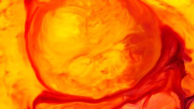 Fluid Art. Liquid red orange colors paint background. Colorful abstract watercolor texture. Liquid art concept