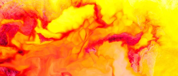 Fluid Art Liquid Red Orange Colors Paint Background Colorful Abstract — Stockfoto