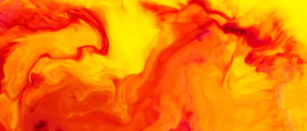 Fluid Art Liquid Red Orange Colors Paint Background Colorful Abstract — Photo