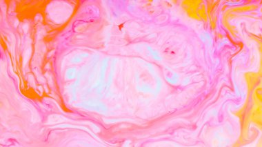 Sıvı Sanat. Soyut renkli arkaplan. Su yüzeyinde renkli noktalar