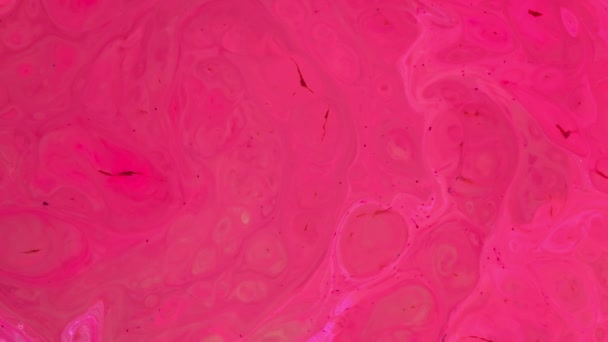 Розовые Движения Чернил Абстрактно Розовый Фон Фон Эффекта Жидкой Живописи — стоковое видео