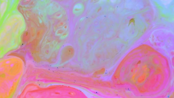 Fluide Art Peinture Liquide Mélangeant Vidéo Avec Éclaboussure Tourbillon Mouvement — Video