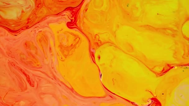 Flüssige Hintergrundbewegung Mit Orangefarbener Farbe Abstrakte Chaotische Bewegungen Von Farben — Stockvideo
