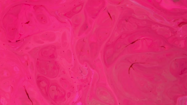 Roze Kleur Inkt Bewegingen Abstract Roze Achtergrond Beelden Vloeibaar Schildereffect — Stockvideo