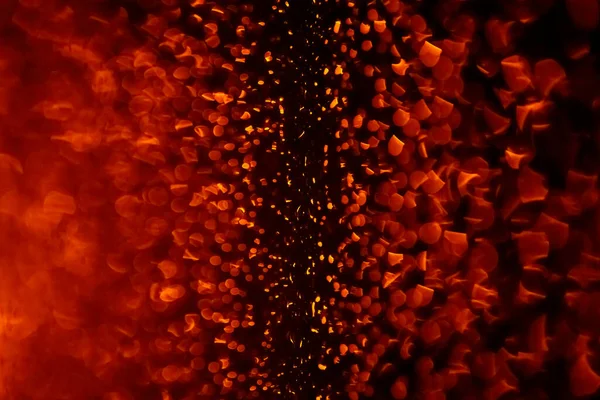 Achtergrond Van Wazige Regendruppels Glas Nachts Oranje Licht Abstracte Wazige — Stockfoto