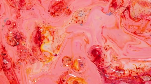 Красочная Жидкая Турбулентность Хаоса Абстрактные Формы Ярких Цветах Fluid Art — стоковое видео
