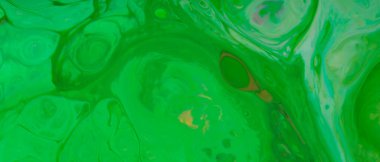 Liquid 'in soyut Yeşil Arkaplanı. Moda Renkli Arkaplan