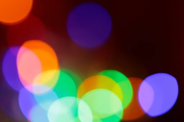 Odaklanamayan Renkli Noel Bulanık Işıklar Bokeh Arkaplanı