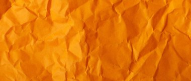 Turuncu Buruşuk Kağıt Doku, Buruşuk Turuncu Kağıt 'tan Soyut Arkaplan