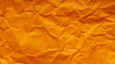 Turuncu Buruşuk Kağıt Doku, Buruşuk Turuncu Kağıt 'tan Soyut Arkaplan