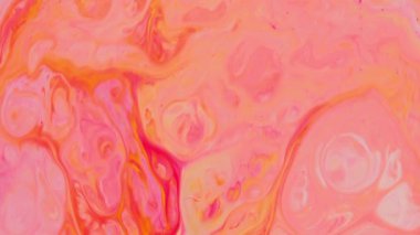 Soyut Pembe Portakal Sıvı Video, Hareket Arkaplanı, Renkli Hareketli Sıvı Yüzey