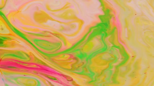 Płynna Sztuka Abstrakcyjny Wielokolorowy Farba Atrament Ruchu Kolorowe Plamy Cieczy — Wideo stockowe