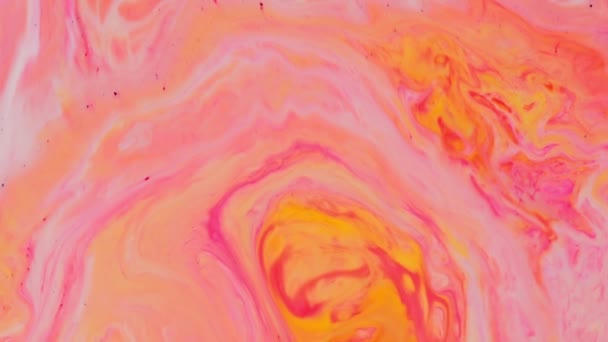Résumé Vidéo Fluide Rose Orange Fond Mouvement Surface Liquide Mouvante — Video