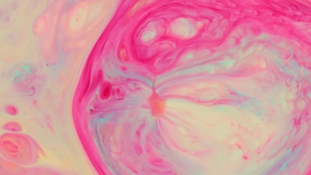 Fondo Arte Fluido Abstracto Multicolor Con Movimientos Tinta Coloridos — Vídeo de stock