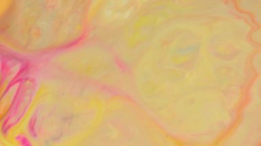 Renkli Dalgalarla Sıvı Sanat Videosu, Sıvı Boyası Arkaplanı Sıçrama ve Girdap ile Karıştırma