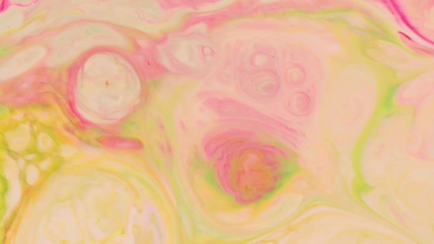 Fondo Multicolor Mármol Líquido Fondo Abstracto Con Efecto Pintura Iridiscente — Vídeos de Stock
