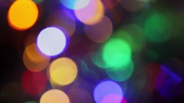 Parlak Tinsel Çelenklerinden Renkli Bokeh, Noel Bokeh Arkaplanı