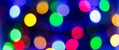 Canlı Odaklanmamış Bokeh Işıkları, Canlı Renklerde Soyut Festivalsel Arkaplan