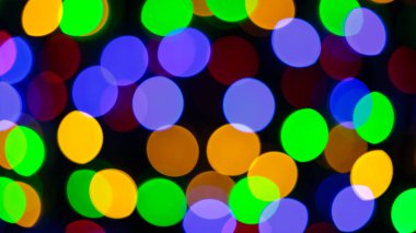 Canlı Odaklanmamış Bokeh Işıkları, Canlı Renklerde Soyut Festivalsel Arkaplan