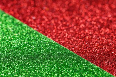 Abstract Green and Red Glitter Background for Festive Seasonal Decoration and Christmas Celebration clipart