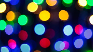 Etkisiz Renkli Işıklar Bulanık Dairesel Desenlerle Renkli Bokeh Arkaplanı